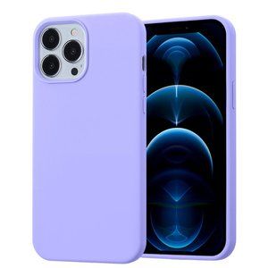 iPhone 15 Pro Max Soft Solid Silicone Case (Full Bottom Cover) - LILAC